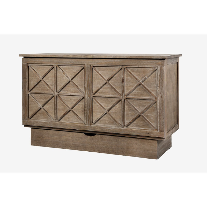 Pyper Marketing LLC Essie Queen Storage Murphy Bed with Mattress